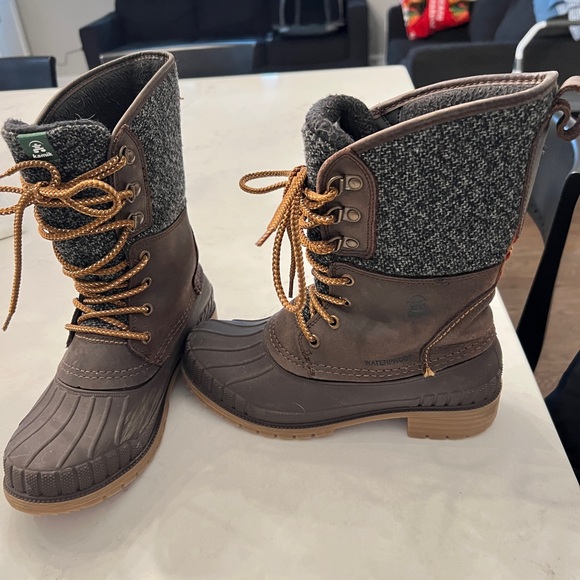 Kamik Brown Winter & Rain Boots Waterproof Rubber - Picture 2 of 5